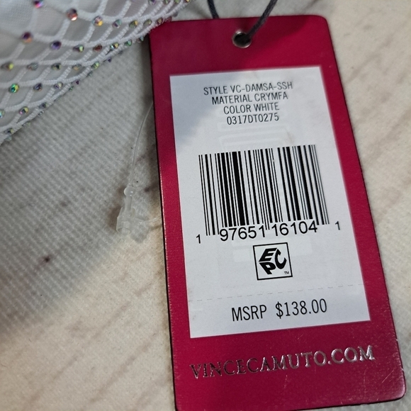 Vince Camuto Damsa Multicolor Crystal White Mesh Mini Shoulder Bag Purse - Picture 4 of 16